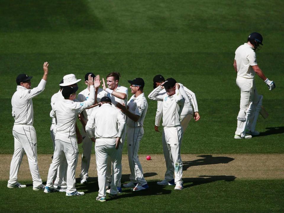 Southee cleaned up the rest including the wickets of Bairstow, Ali and Broad (Getty)