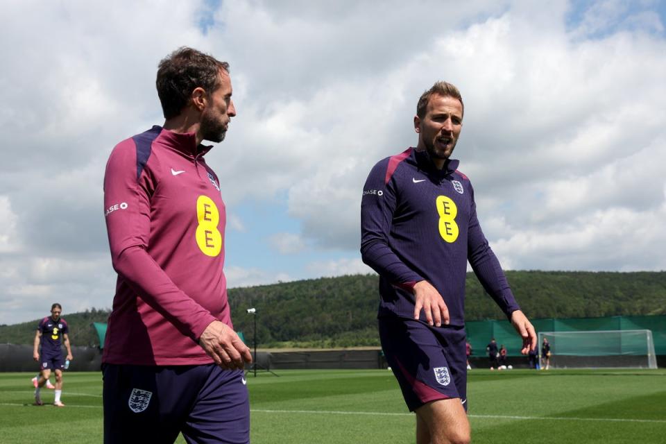 Harry Kane has backed Gareth Southgate despite England’s underwhelming start (The FA via Getty Images)