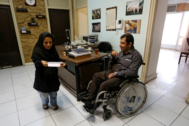 At the offices of Iranian NGO Bavar, disabled activists are pushing for better recognition of their rights