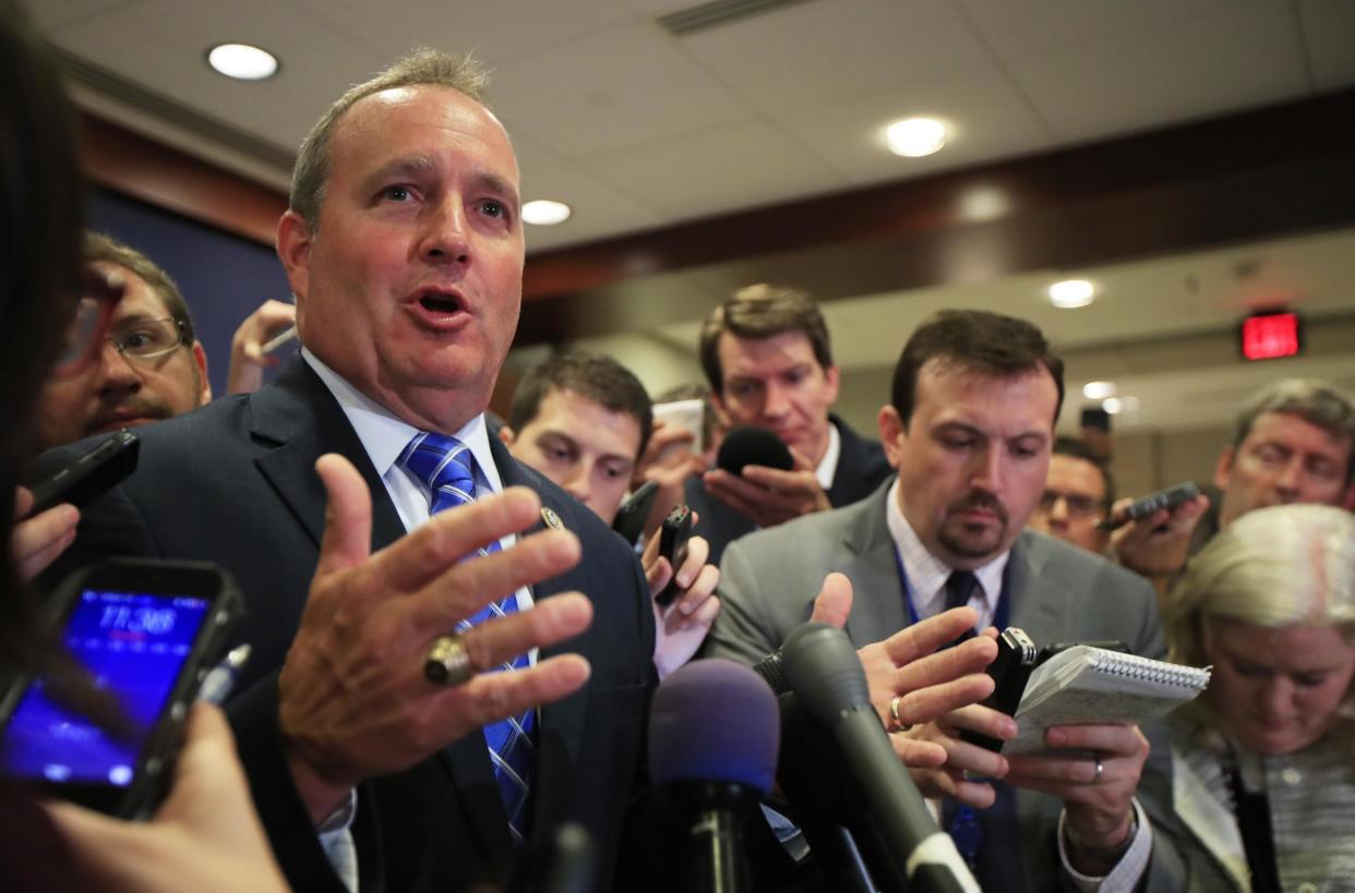 Representative Jeff Duncan speaks to reporters on Capitol Hill in Washington following the shooting of House Majority Whip Steve Scalise: AP Photo/Manuel Balce Ceneta