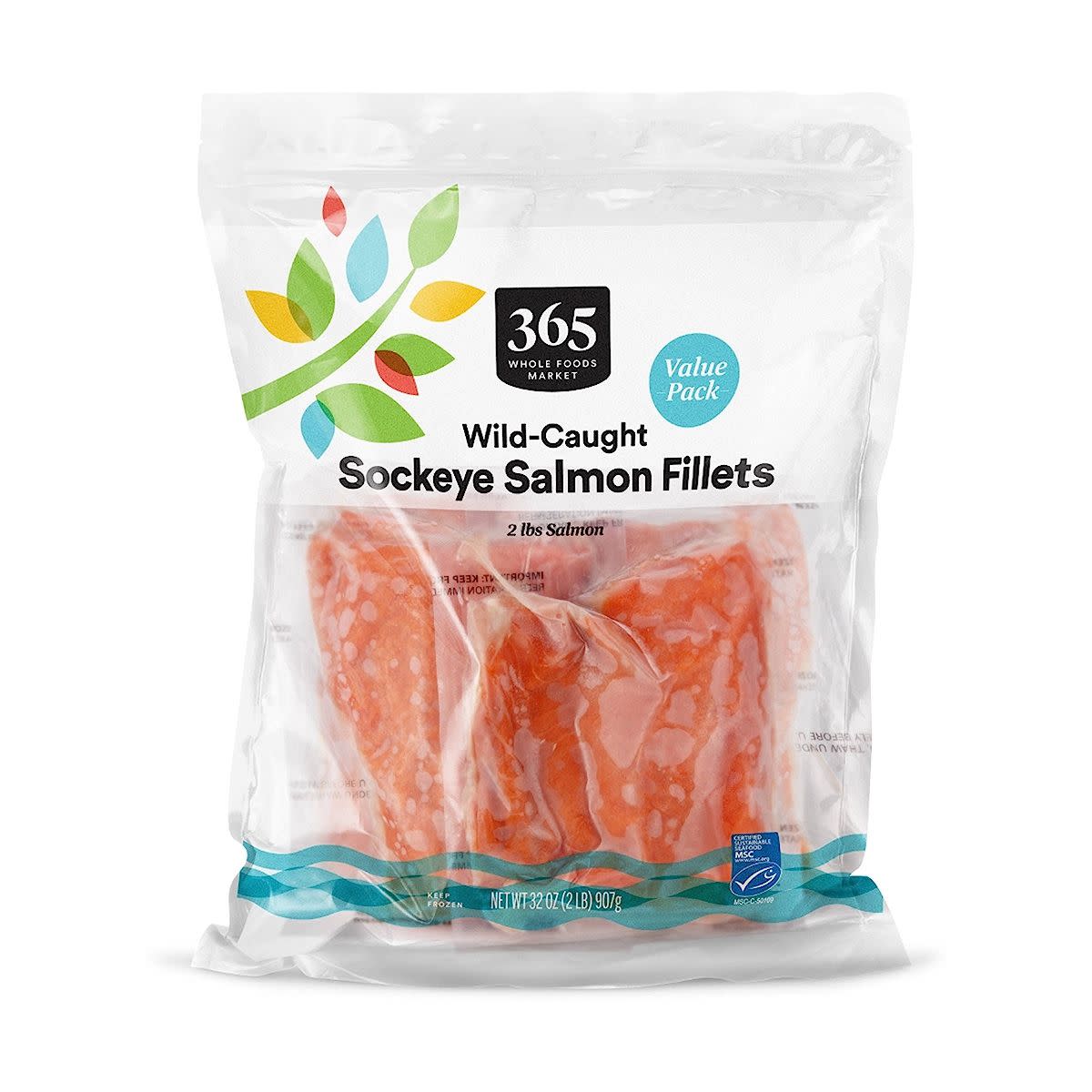 Bag of Whole Foods 365 Wild-Caught Salmon Fillets