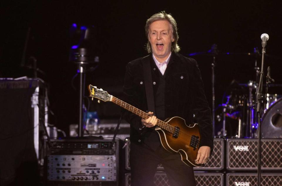 Paul McCartney performs at Truist Field at Wake Forest during his Got Back tour in Winston-Salem, N.C., on Saturday, May 21, 2022.