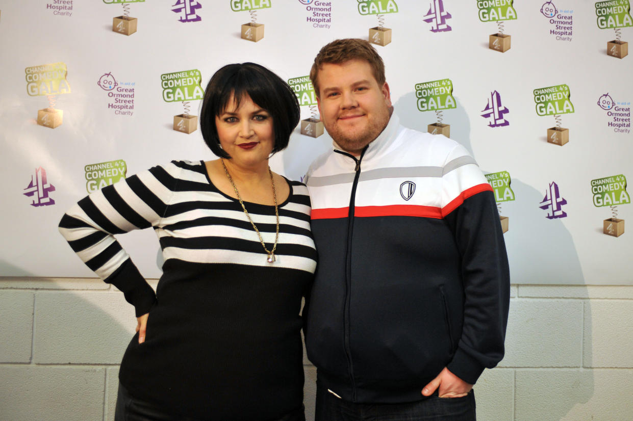 Ruth Jones and James Corden attend the Channel 4 Comedy Gala, in aid of Great Ormond Street Hospital, at the O2 Arena, London.   (Photo by Ian Nicholson/PA Images via Getty Images)