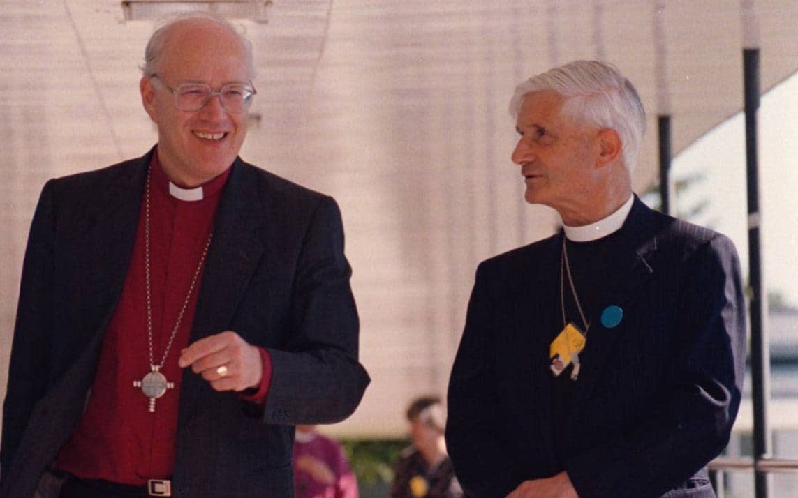 Alec Graham, Bishop of Newcastle, with the Archbishop of Canterbury George Carey in 1996 -  Brian Smith