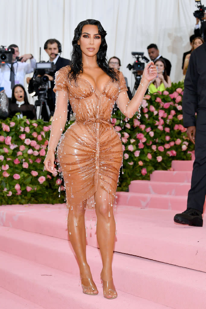 Kim Kardashian at the 2019 Met Gala, Thierry Mugler, Camp: Notes on Fashion, red carpet