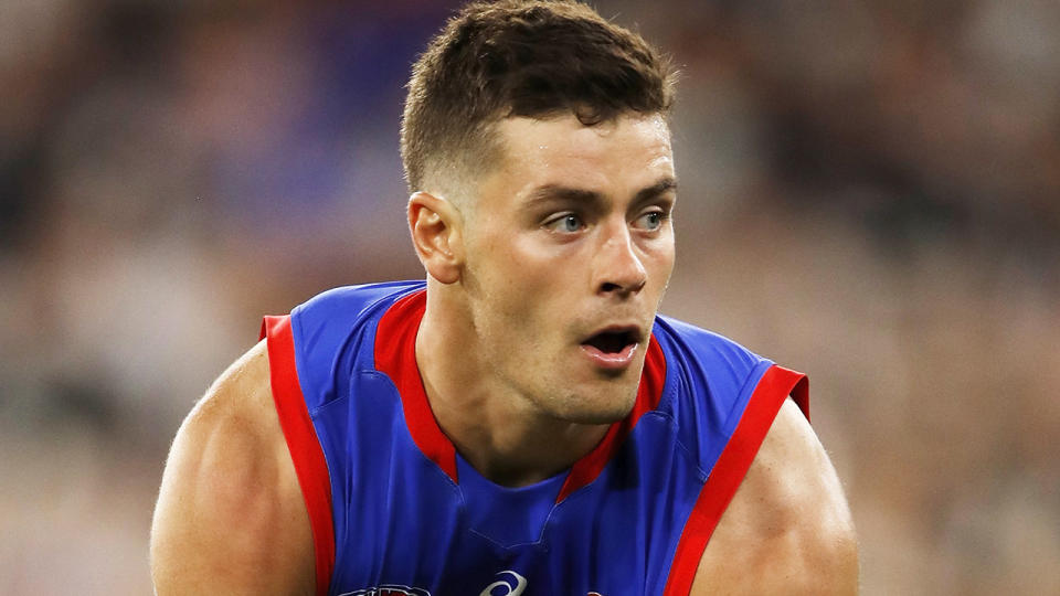 Western Bulldogs star Josh Dunkley is pictured during a game.