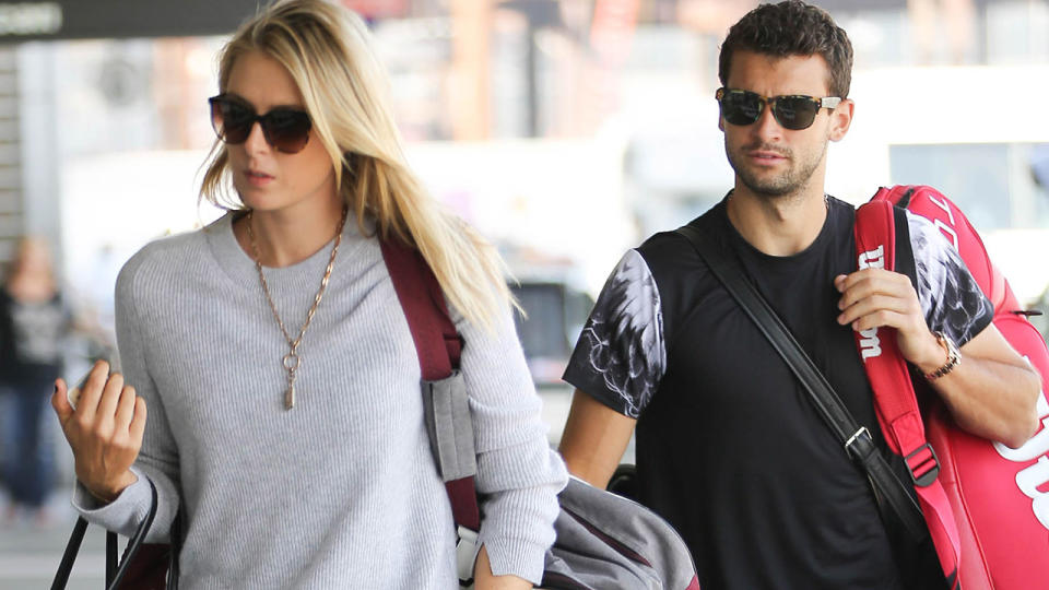 Maria Sharapova and Grigor Dimitrov, pictured here in 2015.