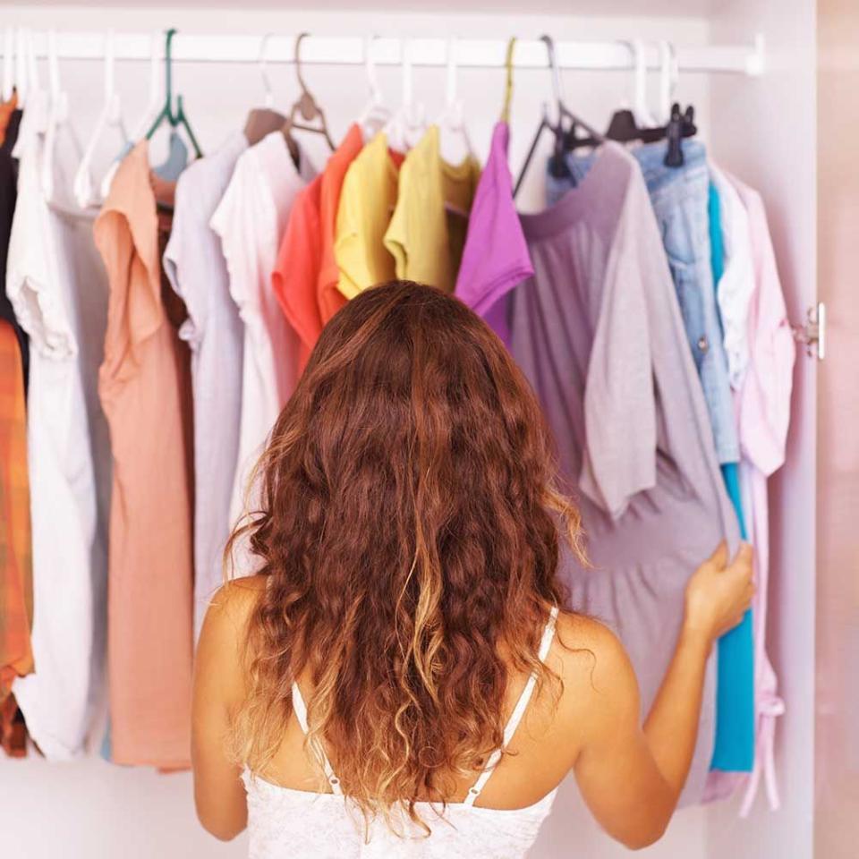 clothing, shoulder, room, textile, clothes hanger, fashion, back, linens, long hair, fashion design,