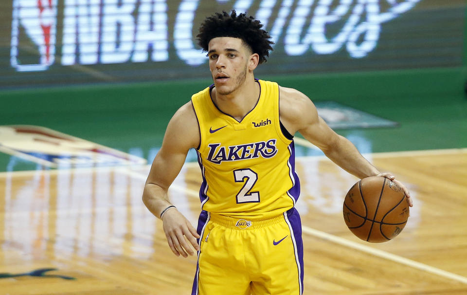 Los Angeles Lakers rookie Lonzo Ball is putting up solid assist and rebound numbers but his shooting continues to be a major issue. (AP Photo/Winslow Townson)