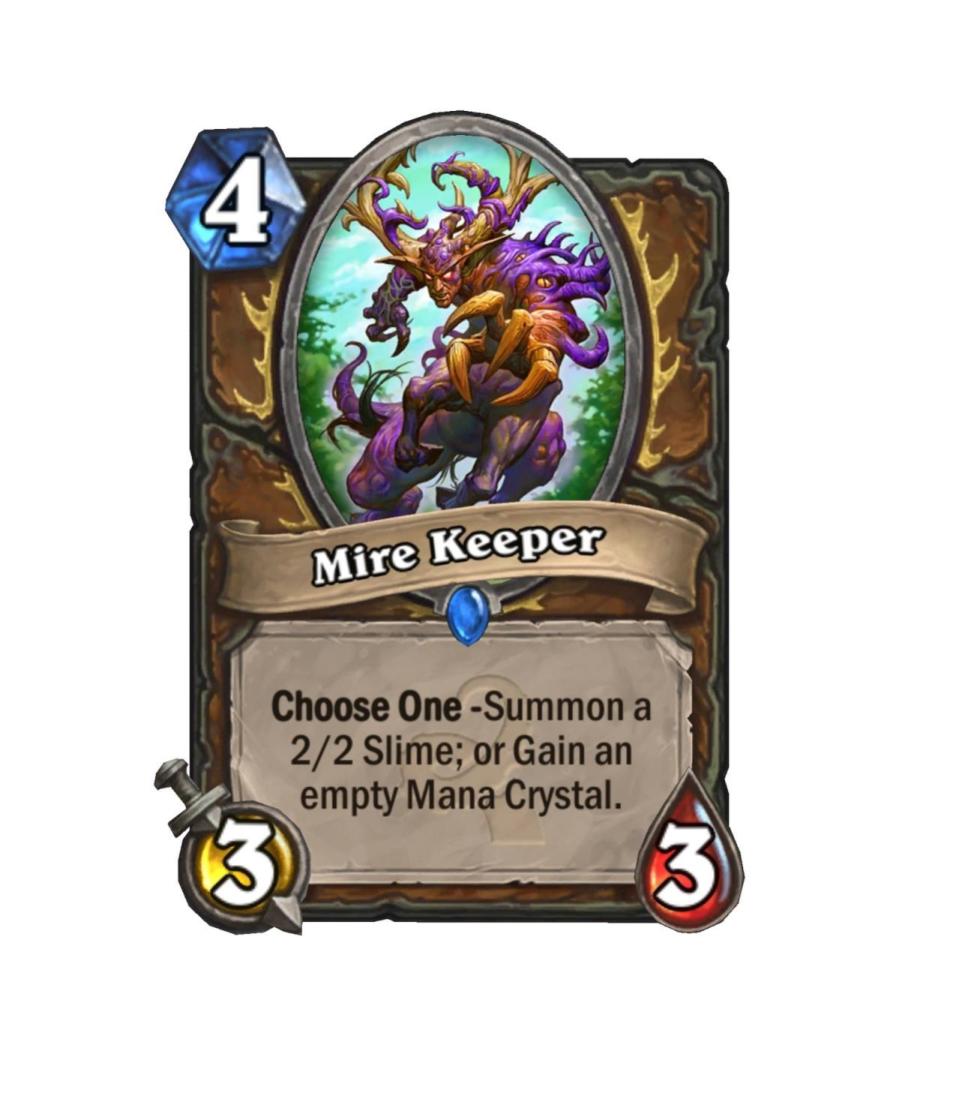 <p>Ramp druid already has a ton of tools, but another one can’t hurt. Mire Keeper is value whether you’re looking to establish board control right this second or playing the long game. Nifty!</p>