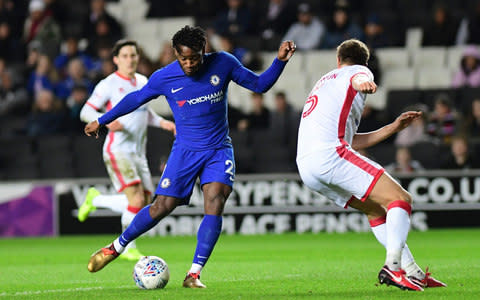 Michy Batshuayi scored twice against MK Dons - Credit: Getty Images