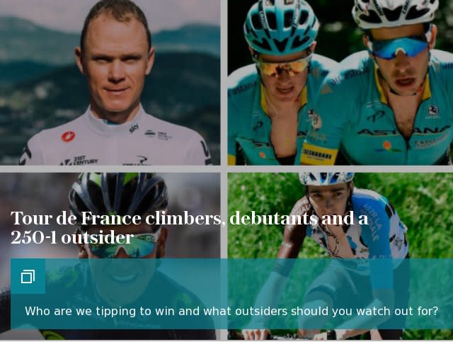 Tour de France climbers, debutants and a 250-1 outsider