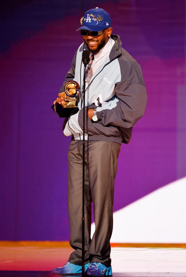 Kendrick Lamar Wears Martine Rose x Nike Shox MR4 for Grammy Win