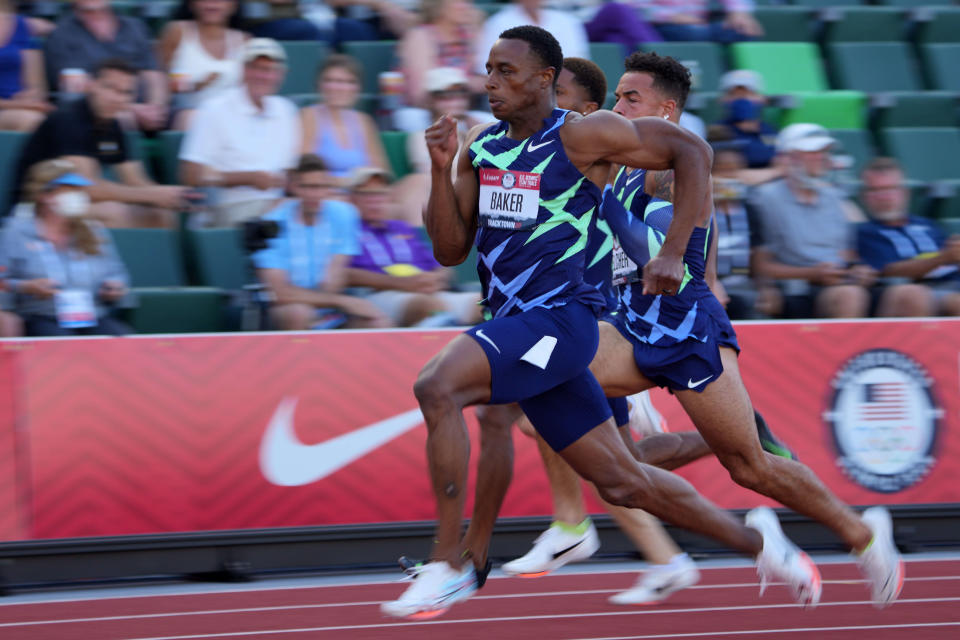 Ronnie Baker, a Team USA sprinter in the Tokyo Olympics, is among the pros entered in the Corky Classic on Saturday at the Sports Performance Center.