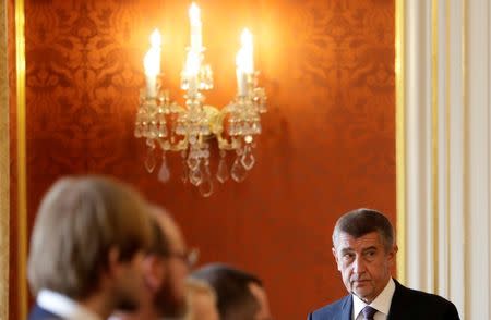 Czech Prime Minister Andrej Babis arrives for the cabinet's inauguration at Prague Castle in Prague, Czech Republic June 27, 2018. REUTERS/David W Cerny