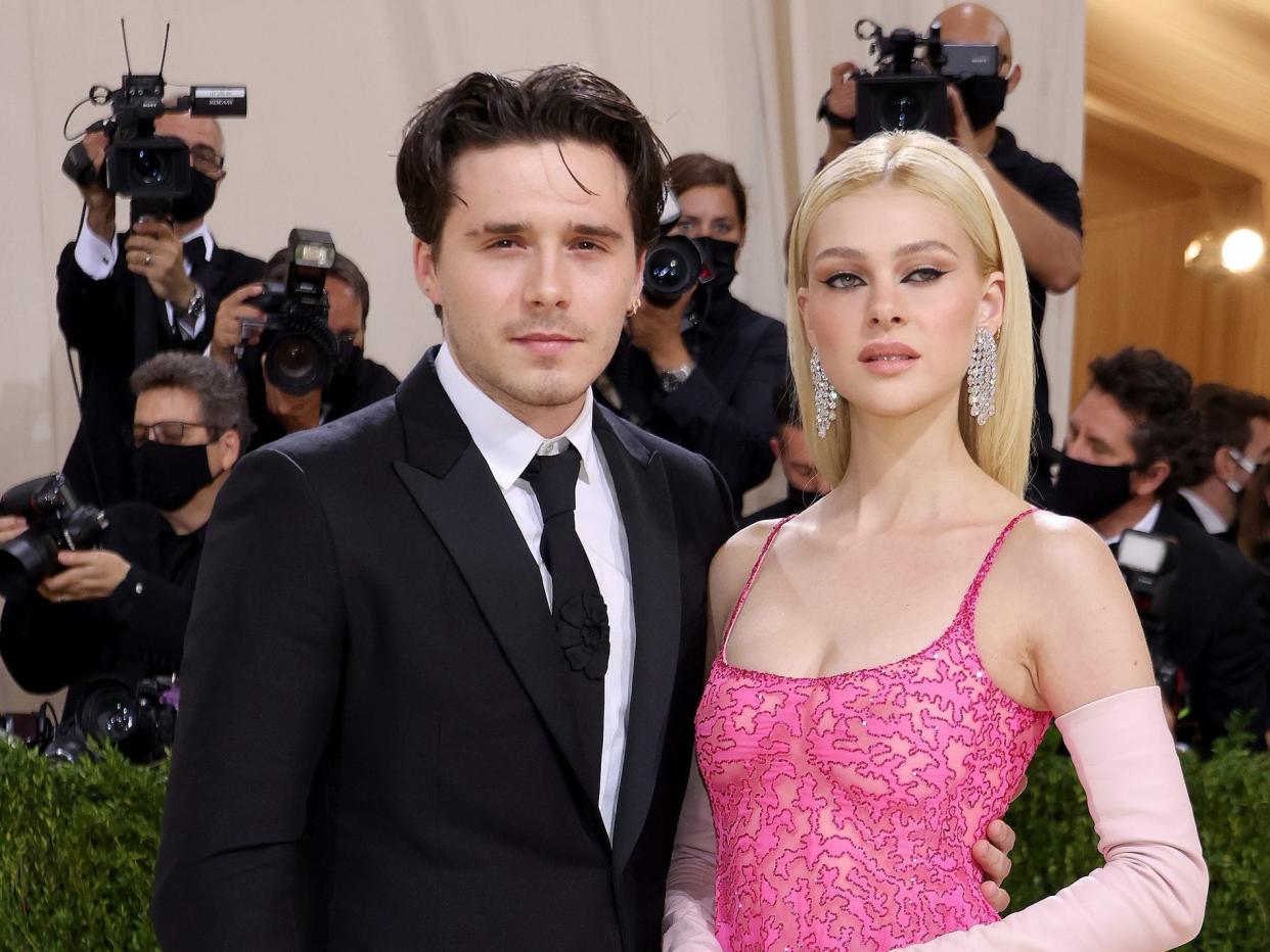 Brooklyn Beckham and Nicola Peltz at the 2021 Met Gala.