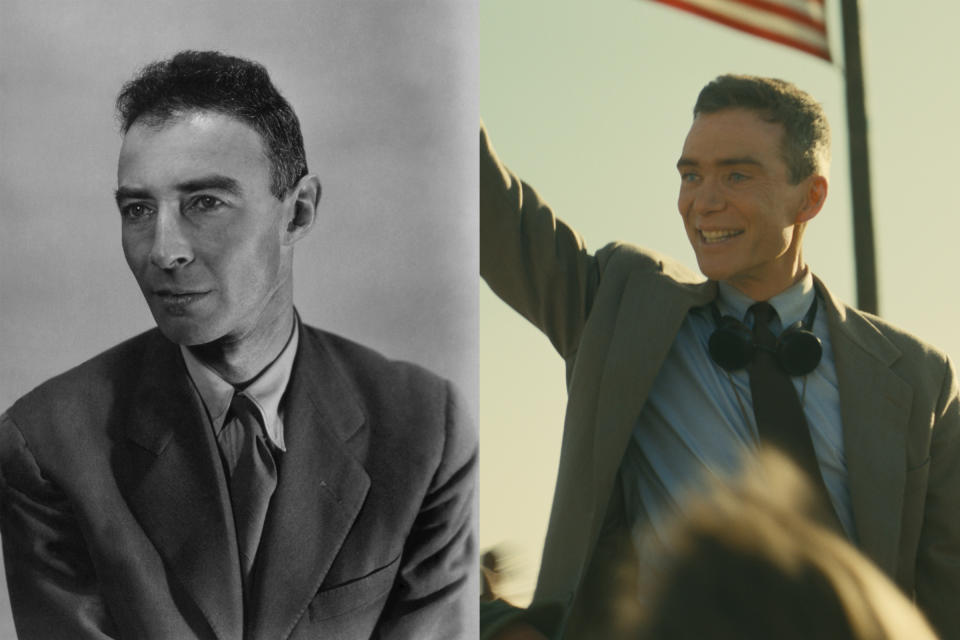 J. Robert Oppenheimer and Cillian Murphy as Oppenheimer<span class="copyright">Oppenheimer: Corbis/Getty Images; Murphy: Courtesy Universal Pictures</span>