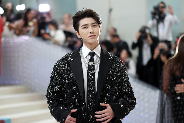 NEW YORK, NEW YORK - MAY 01: Cai Xukun attends The 2023 Met Gala Celebrating "Karl Lagerfeld: A Line Of Beauty" at The Metropolitan Museum of Art on May 01, 2023 in New York City. (Photo by Mike Coppola/Getty Images)