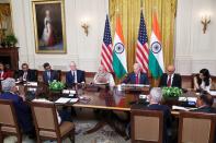 U.S. President Biden and India's Prime Minister Modi meet with senior officials and CEOs of American and Indian companies, in Washington