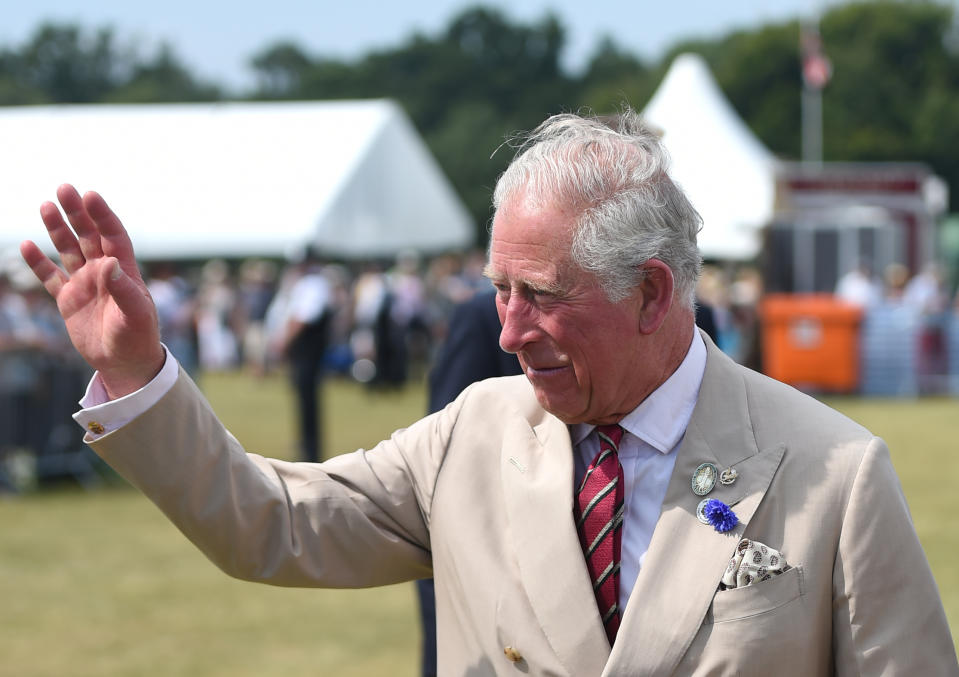 The Prince of Wales during a visit to the Sandringham Flower Show at Sandringham House in Norfolk.