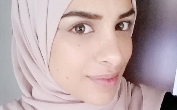 Farah Alhajeh, 24, was applying for a job as an interpreter when she declined to shake the hand of a male interviewer for religious reasons - Farah Alhajeh