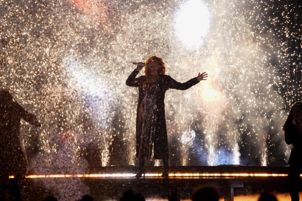 Reba McEntire closes the show with "I Can't" at the 59th ACM Awards at the Ford Center at the Star in Frisco, Texas, Thursday, May 16, 2024.