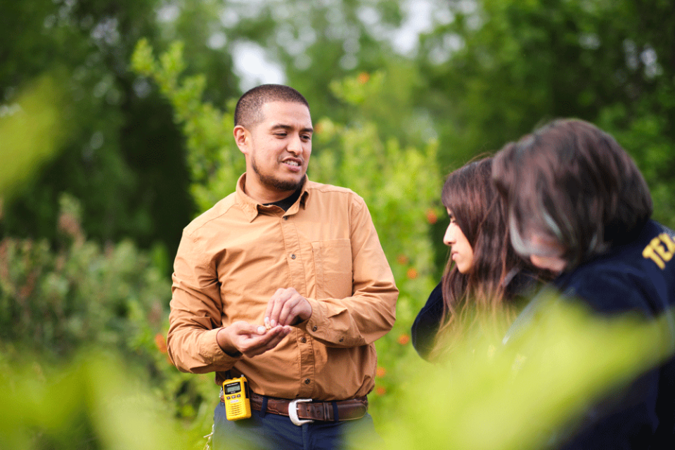 Furr High School in Houston has a Career and Technical Education program with community partnerships in Agriculture, Food and Natural Resources coordinated by teacher Juan Elizondo (Photo by Maya Wali Richardson).
