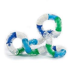Blue, green and clear fidget toy