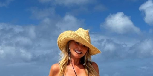 christie brinkley vintage 80s swimsuit photo