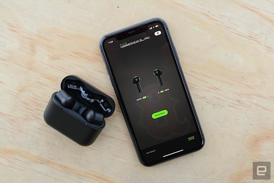 Razer’s first noise-cancelling earbuds also pack in THX-certified immersive audio and a gaming-specific low-latency mode. The stick-bud design isn’t for everyone, but the company has included comfy Comply foam tips on top of the usual collection of silicone. A few annoyances keep these from being a compelling, and complete, package.