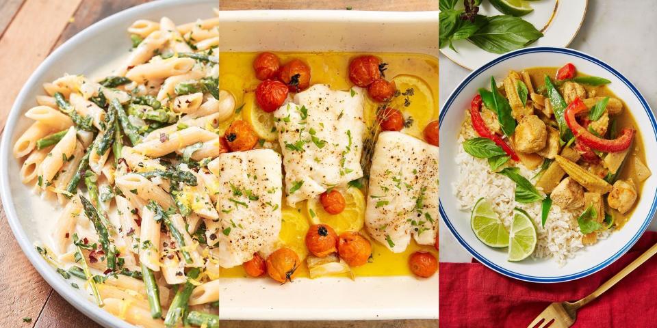 <p>We’re all about healthy recipes that are easy to make, packed full of delicious ingredients and don’t compromise on flavour. You know like <a href="https://www.delish.com/uk/cooking/recipes/a29844282/best-grilled-salmon-fillets-recipe/" rel="nofollow noopener" target="_blank" data-ylk="slk:Coriander Lime Grilled Salmon;elm:context_link;itc:0;sec:content-canvas" class="link ">Coriander Lime Grilled Salmon</a>, <a href="https://www.delish.com/uk/cooking/recipes/a29733946/best-baked-cod-fish-recipe/" rel="nofollow noopener" target="_blank" data-ylk="slk:Baked Cod;elm:context_link;itc:0;sec:content-canvas" class="link ">Baked Cod</a> and <a href="https://www.delish.com/uk/cooking/recipes/a29840065/courgette-salad/" rel="nofollow noopener" target="_blank" data-ylk="slk:Courgette Salad;elm:context_link;itc:0;sec:content-canvas" class="link ">Courgette Salad</a> (that sort of thing). They’re the type of meals that are usually ready in 30 minutes, require minimal prep and use a variety of healthy ingredients that are more than easy to find. In desperate need of easy healthy meal ideas? Check out some of our favourites now.</p>