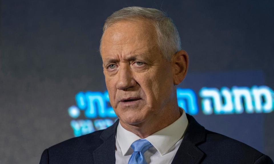 <span>Benny Gantz, leader of National Unity party, called for a plan for post-war governance of Gaza to be approved by 8 June.</span><span>Photograph: Tsafrir Abayov/AP</span>