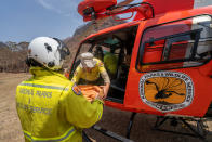 NSW's DPIE staff prepare carrot and sweet potato air-drop in Newnes