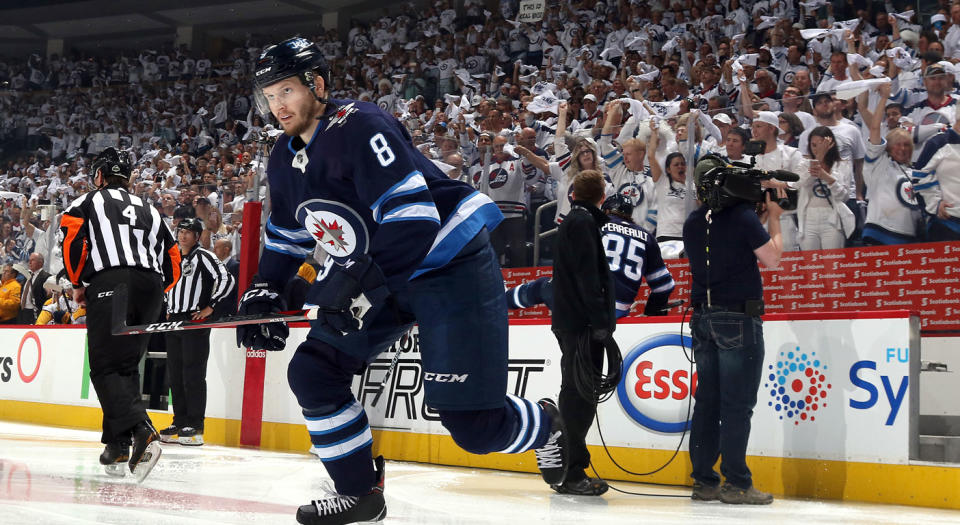 What’s next for Jacob Trouba and the Jets? (Getty)