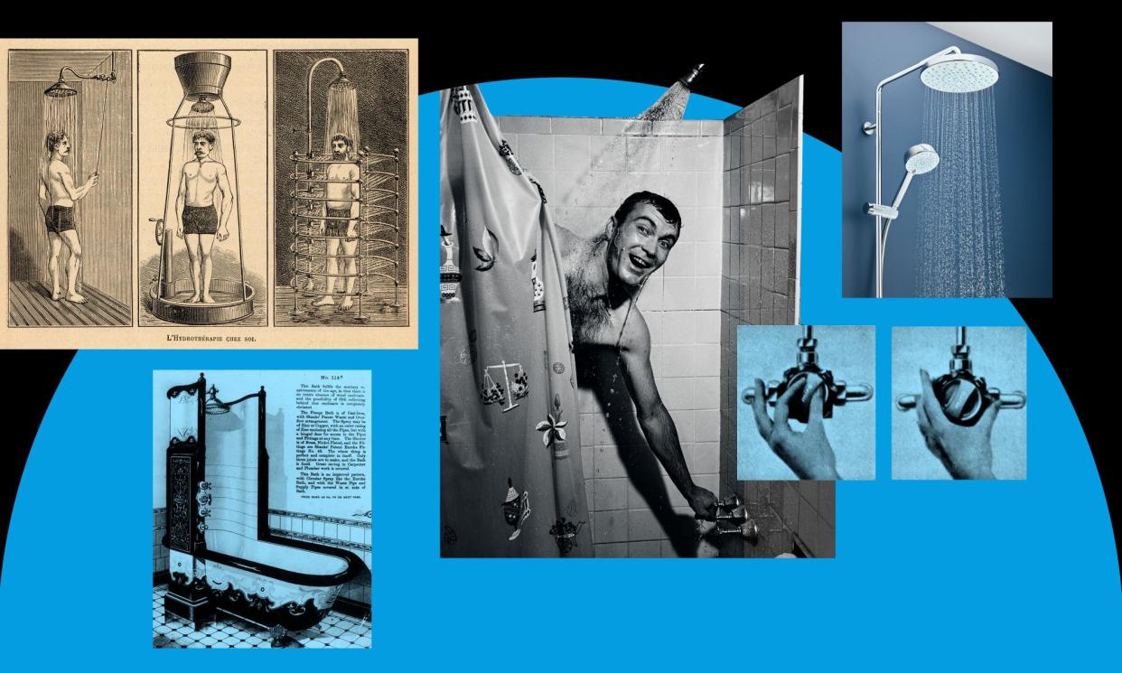 <span>The arrival of the modern-style shower transformed the way we bathe.</span><span>Composite: Getty Images, Mary Evans Picture Library, Mira Showers</span>