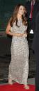 <p>Ditching her usually demure style, Kate made a pretty bold statement with this bright head-to-toe sequin dress that she wore to an awards ceremony in 2013. </p>