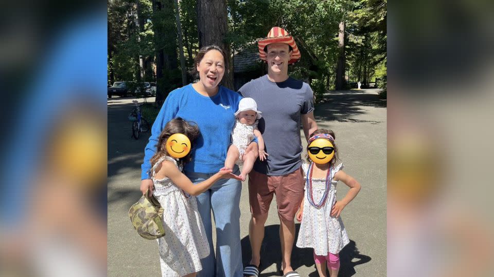 Meta CEO Mark Zuckerberg with his family on July 4 2023. - From zuck/Instagram