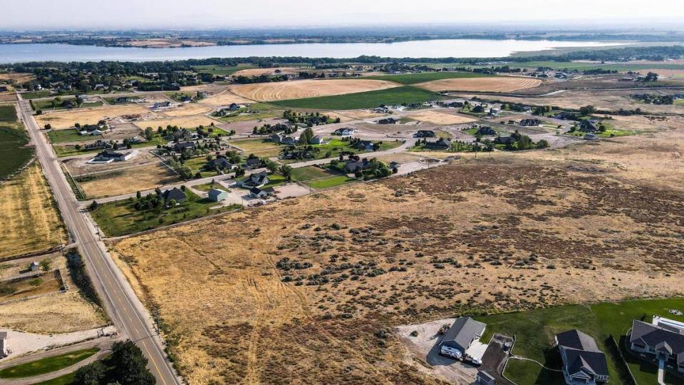 A developer proposed a 35-home subdivision on this site south of Lake Lowell near Nampa. The project sparked concern among homeowners who had been experiencing low water levels in their wells recently. Residents said new development would further threaten their water supply.