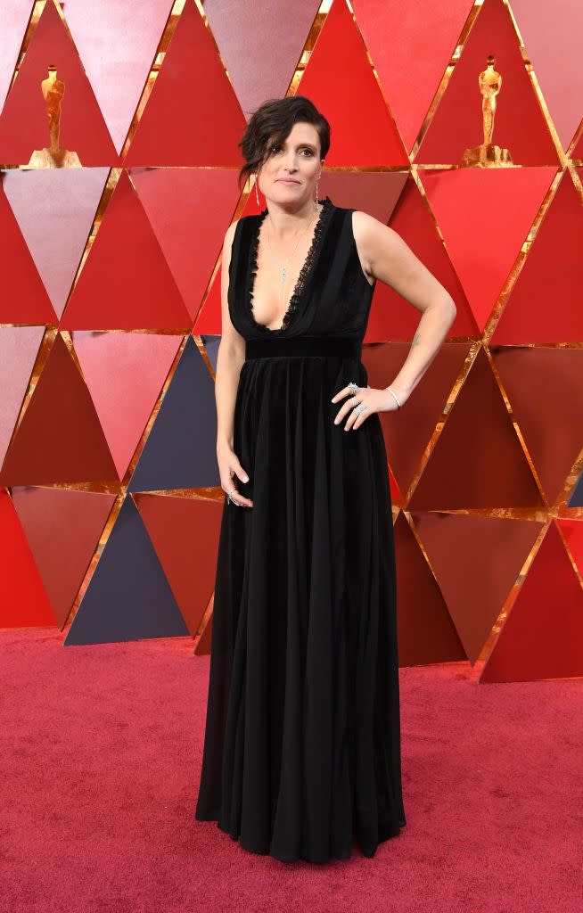 <p>Rachel Morrison attends the 90th Academy Awards in Hollywood, Calif., March 4, 2018. (Photo: Steve Granitz/WireImage) </p>