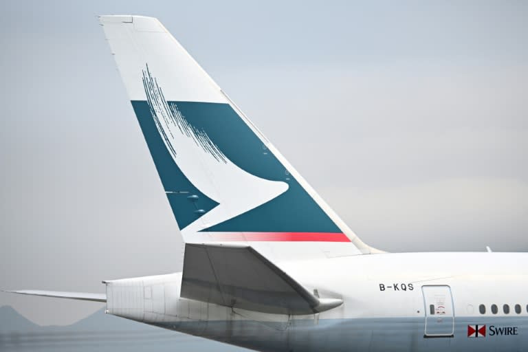 Cathay Pacific grounded its A350s after a Zurich-bound jet was forced to turn back to Hong Kong earlier in September (Anthony WALLACE)