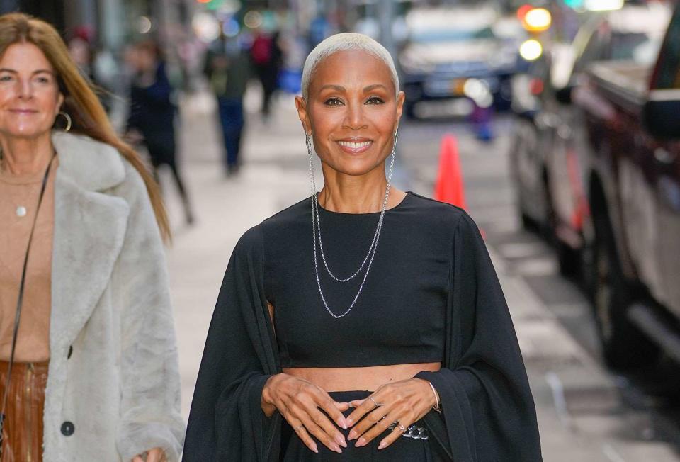 <p>Gotham/GC Images</p>  Jada Pinkett Smith is seen on October 16, 2023 in New York City. 