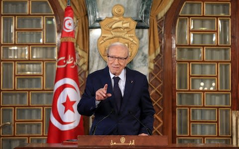 Essebsi in 2018 - Credit: Yassine Gaidi/Anadolu Agency via Getty Images