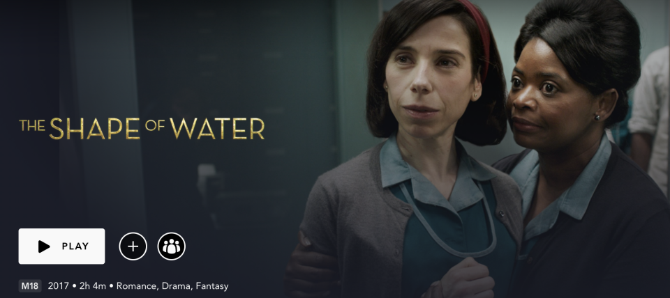 The Shape Of Water on Disney+