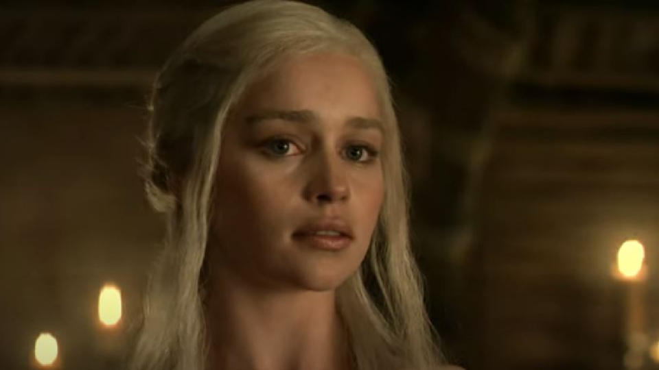 Emilia Clarke in Game of Thrones.