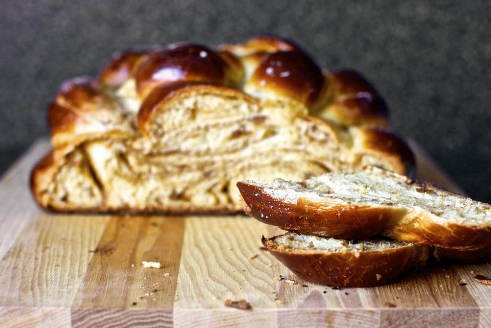 <p>If you're a fan of the sweet-and-salty combo, you'll definitely love this challah bread recipe.</p><p><em><a href="https://www.delish.com/cooking/recipe-ideas/recipes/a49253/fig-olive-oil-and-sea-salt-challah-recipe/" rel="nofollow noopener" target="_blank" data-ylk="slk:Get the recipe from Delish »;elm:context_link;itc:0;sec:content-canvas" class="link ">Get the recipe from Delish »</a></em></p>