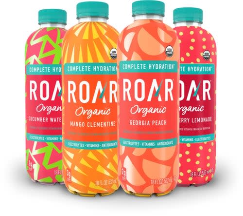 four bottles of organic drink