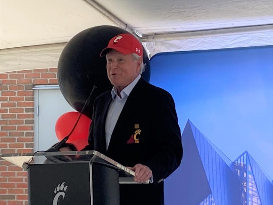 Larry Sheakley and his wife, Rhonda, gave UC the single biggest athletic gift in school history to help with the new indoor facility that will sit where the former practice bubble was built in 2012.