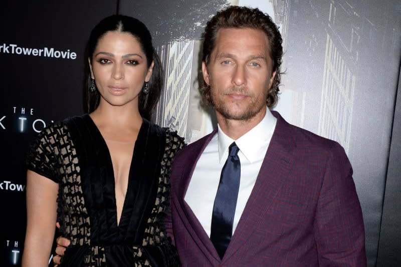 Matthew McConaughey started a new brand, Pantalones Organic Tequila, with his wife, Camila Alves ,in 2023. Photo by Dennis Van Tine/UPI