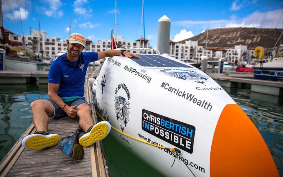 Paddleboarder across Atlantic Chris Bertish