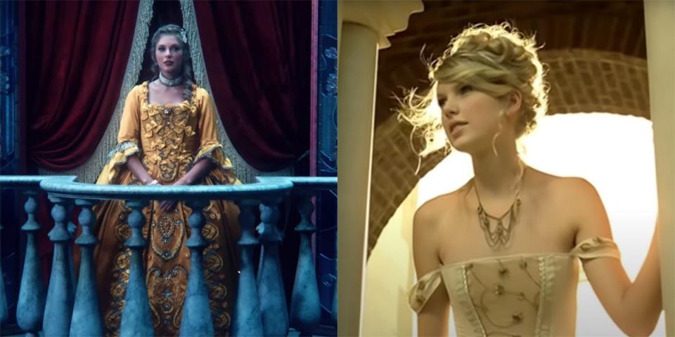 taylor swift bejeweled music video love story parallel